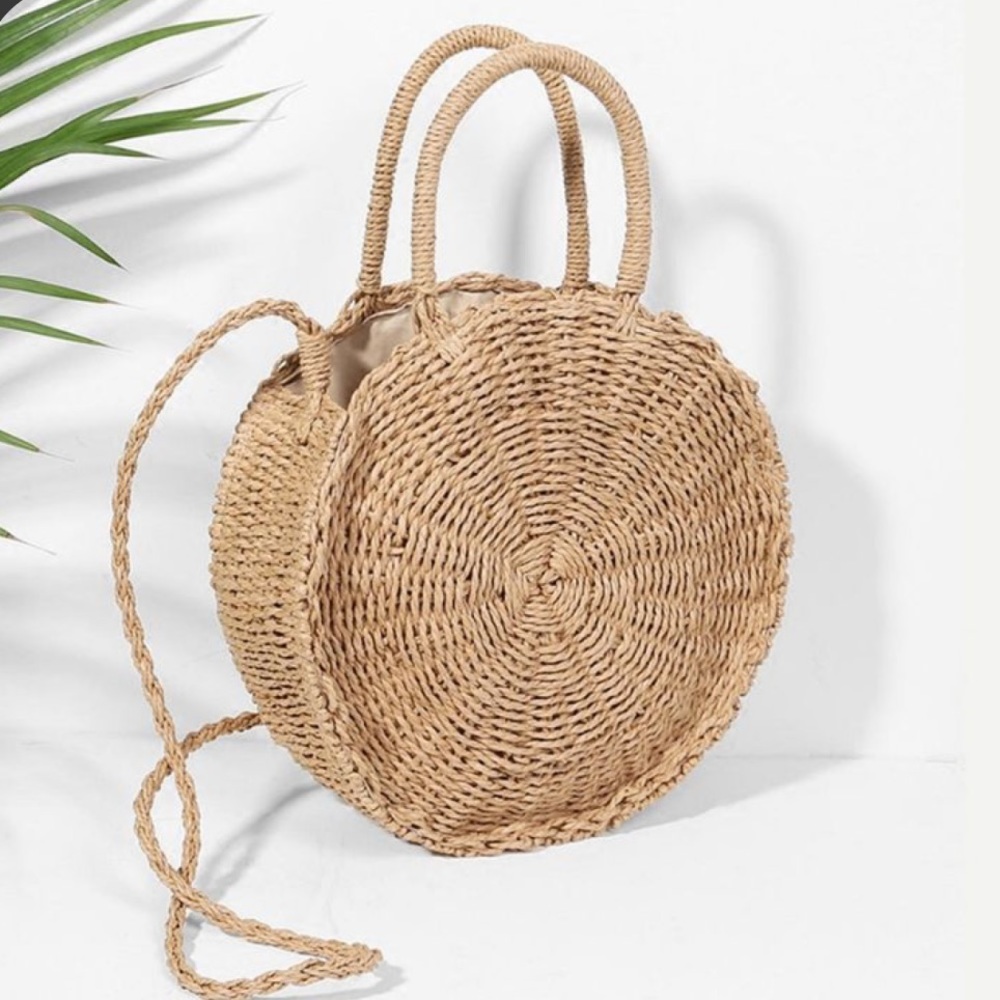 Rattan Woven Round Handbag
